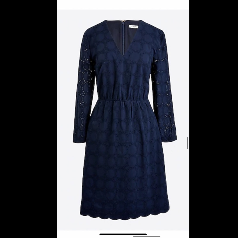 J.Crew lace navy dress